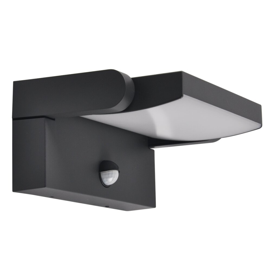 BRILAGI - LED udendørs væglampe med bevægelses- og skumringssensor ANKLE LED/12W/230V IP65 sort