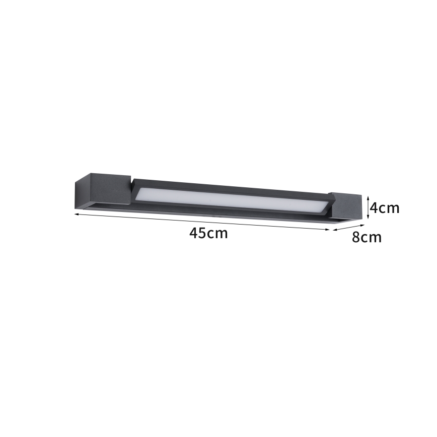 BRILAGI - LED udendørs væglampe AQUA LINE LED/12W/230V 45 cm IP44 sort CRI 90