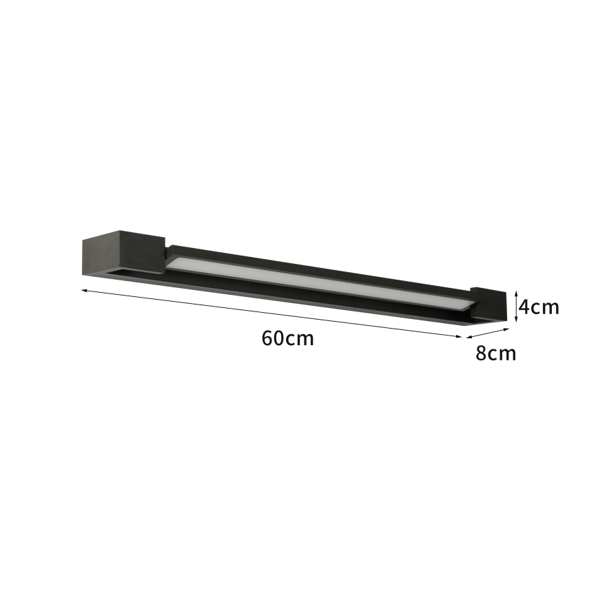 BRILAGI - LED Udendørs væglampe AQUA LINE LED/18W/230V 60 cm IP44 sort CRI 90