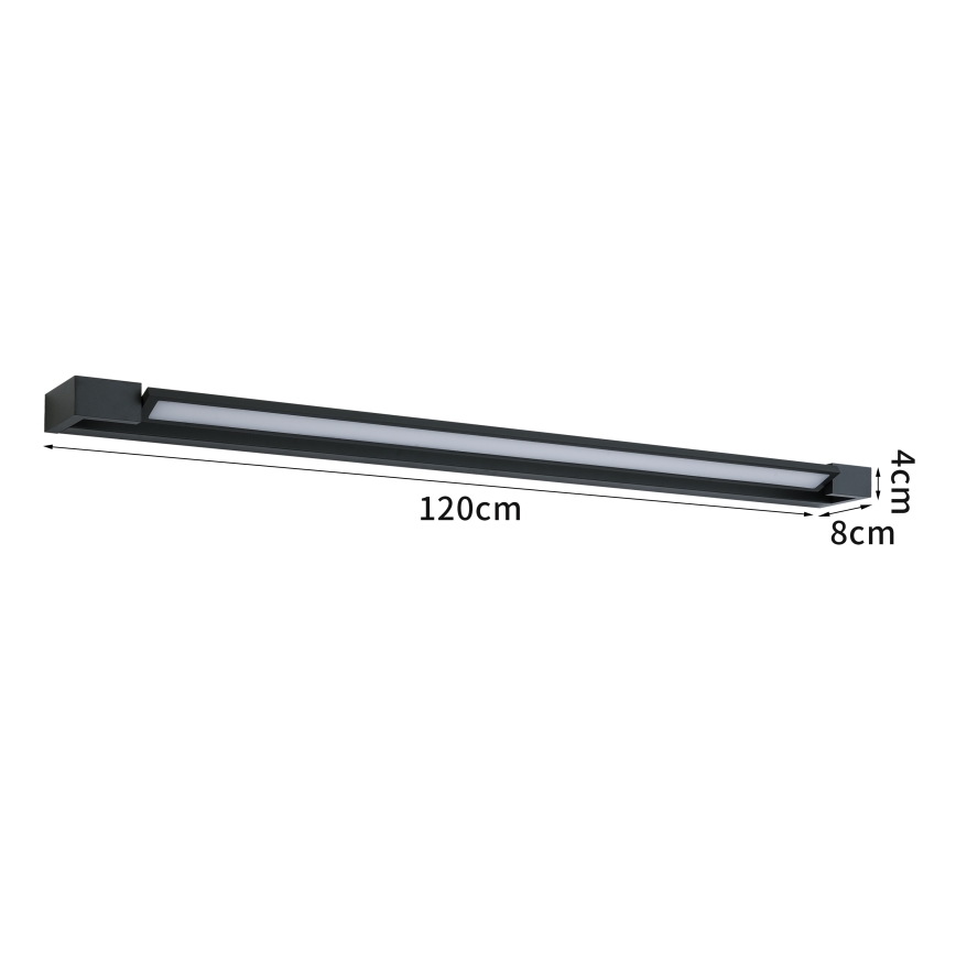 BRILAGI - LED udendørs væglampe AQUA LINE LED/36W/230V 120 cm IP44 sort CRI 90