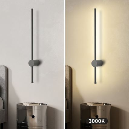 Brilagi - AURA LED udendørs væglampe LED/12W/230V 3000K IP54 65 cm antracit CRI 90
