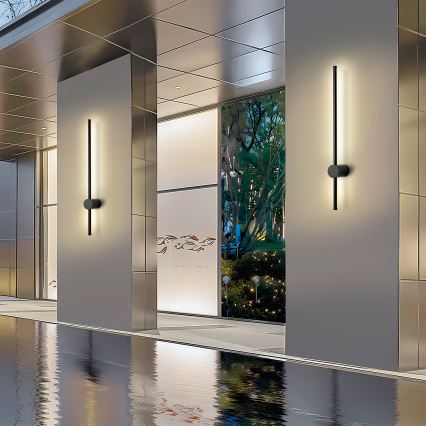 Brilagi - AURA udendørs væglampe LED/12W/230V 3000K IP54 65 cm sort