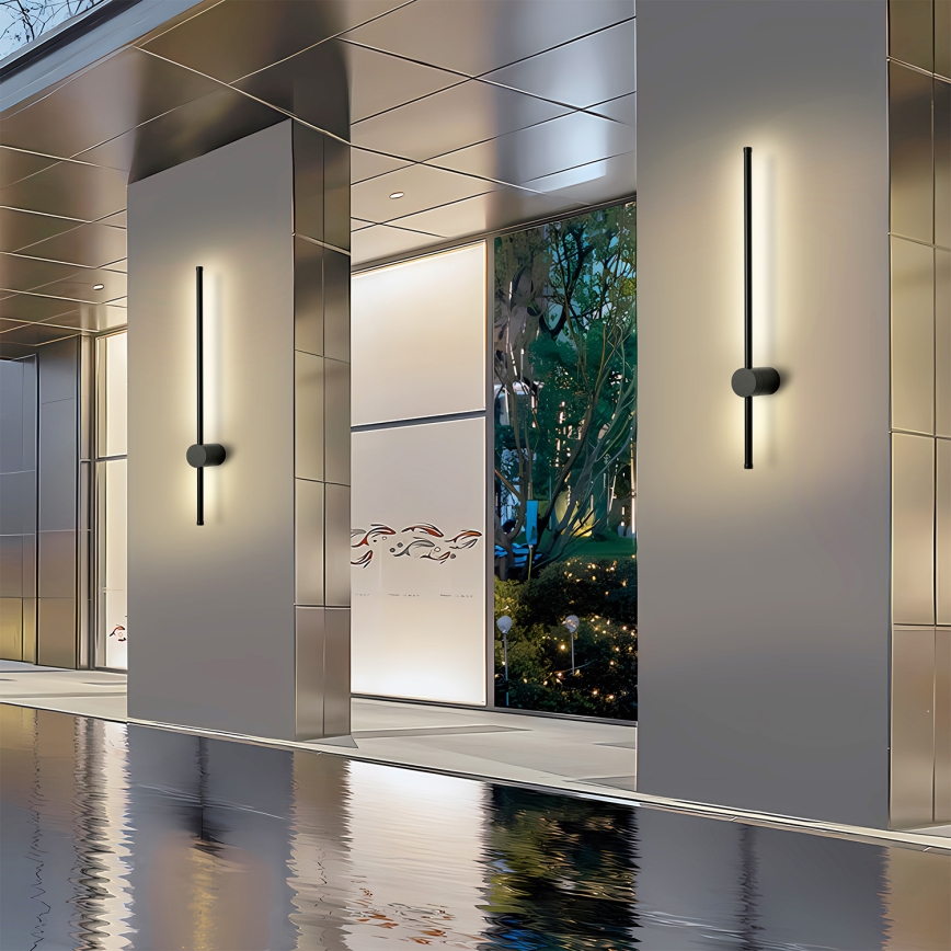 Brilagi - AURA udendørs væglampe LED/12W/230V 3000K IP54 65 cm sort