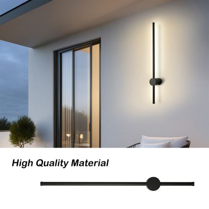Brilagi - AURA udendørs væglampe LED/12W/230V 3000K IP54 65 cm sort