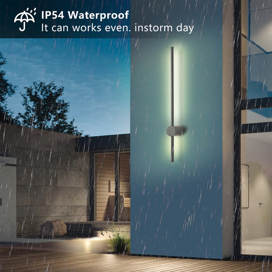 Brilagi - LED udendørs vægarmatur AURA LED/12W/230V 4000K IP54 65 cm antracit CRI 90