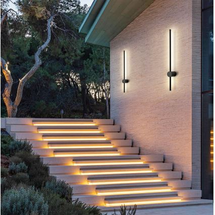 Brilagi - LED udendørs væglampe AURA LED/12 W/230 V 4000 K IP54 65 cm sort CRI 90