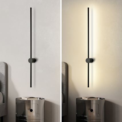 Brilagi - LED udendørs væglampe AURA LED/20W/230V 4000K IP54 97 cm sort CRI 90