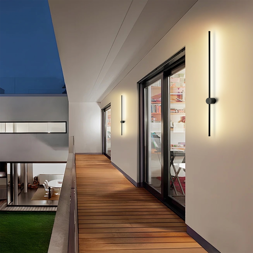 Brilagi - LED udendørs væglampe AURA LED/20W/230V 4000K IP54 97 cm sort CRI 90