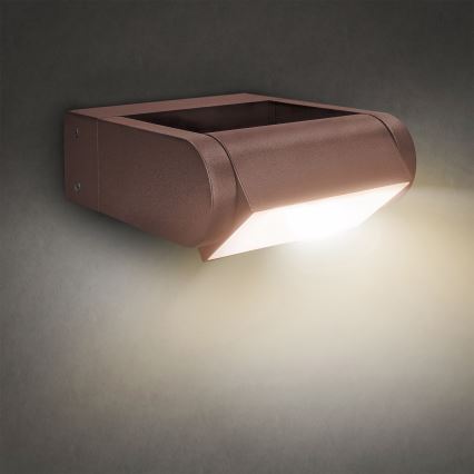 Brilagi - LED udendørs væglampe CROTONE LED/7W/230V brun IP54