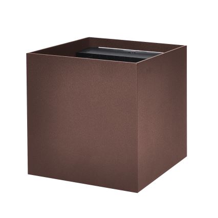 Brilagi - LED udendørs væglampe CUBE LED/6W/230V brun IP54