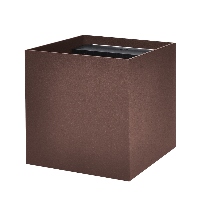 Brilagi - LED udendørs væglampe CUBE LED/6W/230V brun IP54