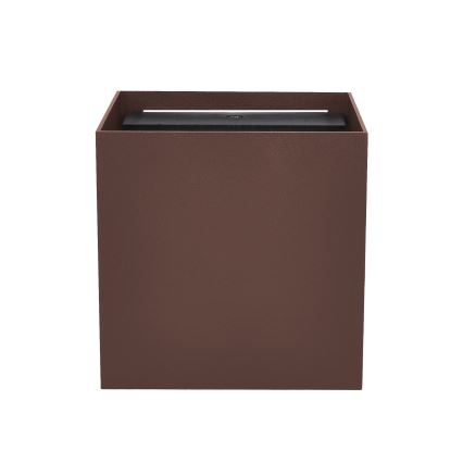 Brilagi - LED udendørs væglampe CUBE LED/6W/230V brun IP54