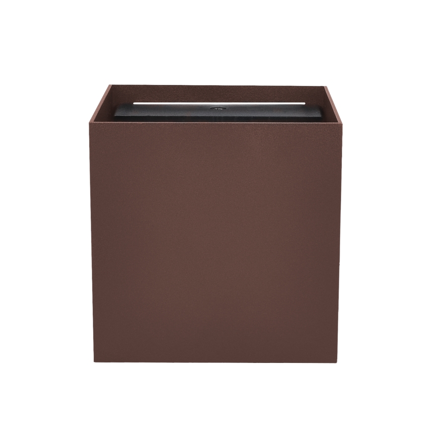 Brilagi - LED udendørs væglampe CUBE LED/6W/230V brun IP54