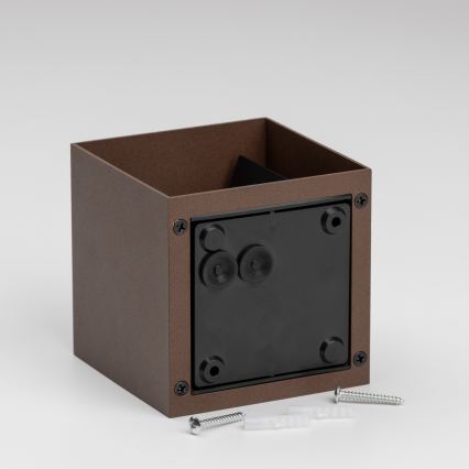 BRILAGI - LED udendørs væglampe CUBE LED/6W/230V brun IP54