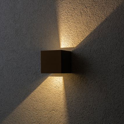 BRILAGI - LED udendørs væglampe CUBE LED/6W/230V brun IP54