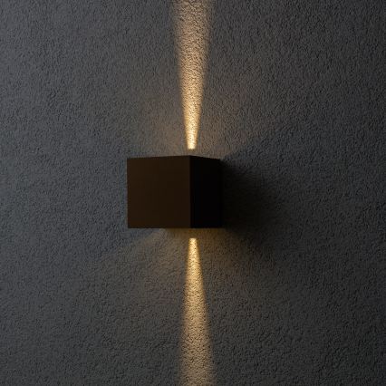 BRILAGI - LED udendørs væglampe CUBE LED/6W/230V brun IP54