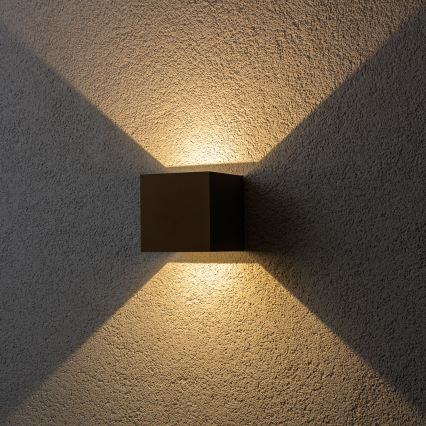 BRILAGI - LED udendørs væglampe CUBE LED/6W/230V brun IP54