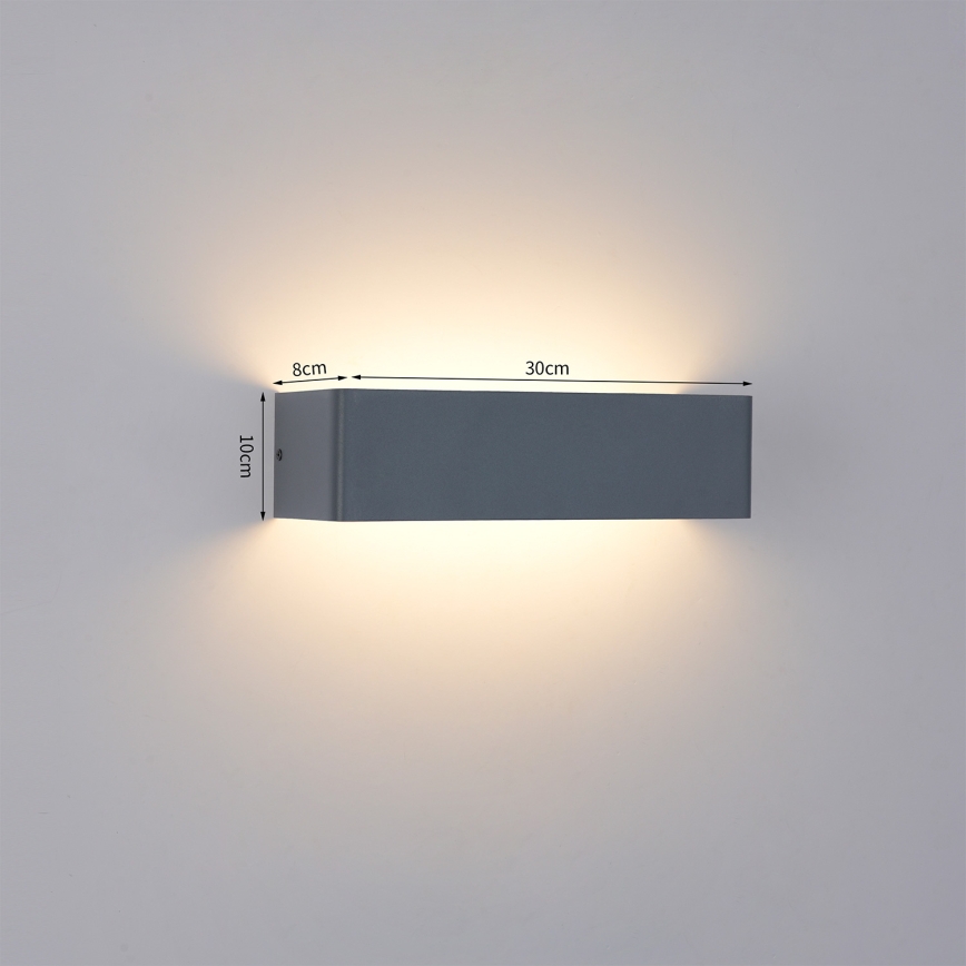 Brilagi - LED udendørs væglampe DONNANI LED/12W/230V 30 cm antracit IP44