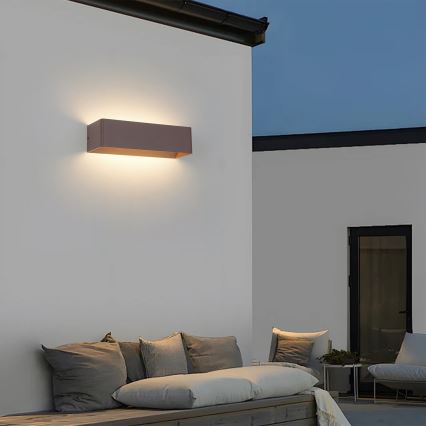Brilagi - LED udendørs væglampe DONNANI LED/12W/230V 30 cm brun IP44