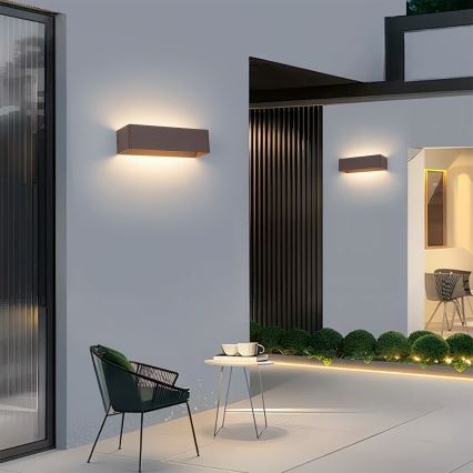 Brilagi - LED udendørs væglampe DONNANI LED/12W/230V 30 cm brun IP44