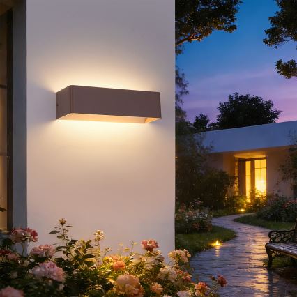 Brilagi - LED udendørs væglampe DONNANI LED/12W/230V 30 cm brun IP44