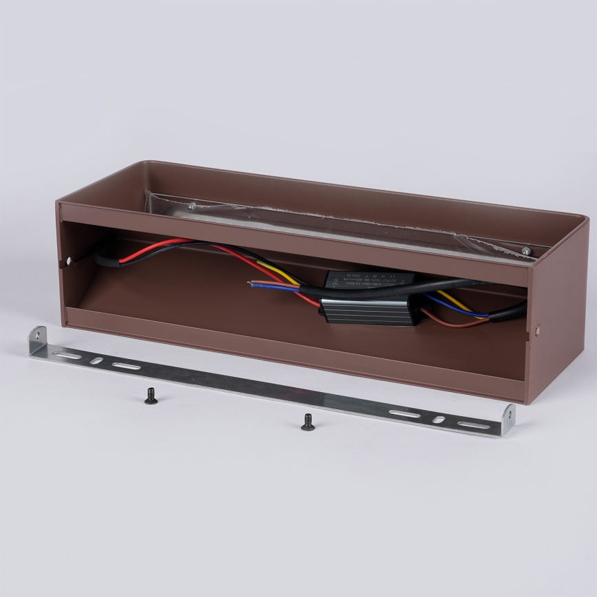 Brilagi - LED udendørs væglampe DONNANI LED/12W/230V 30 cm brun IP44