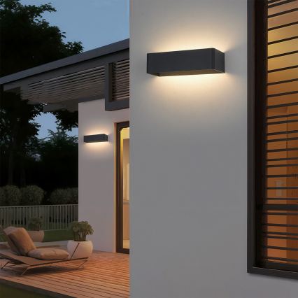 Brilagi - LED udendørs væglampe DONNANI LED/12W/230V 30 cm sort IP44