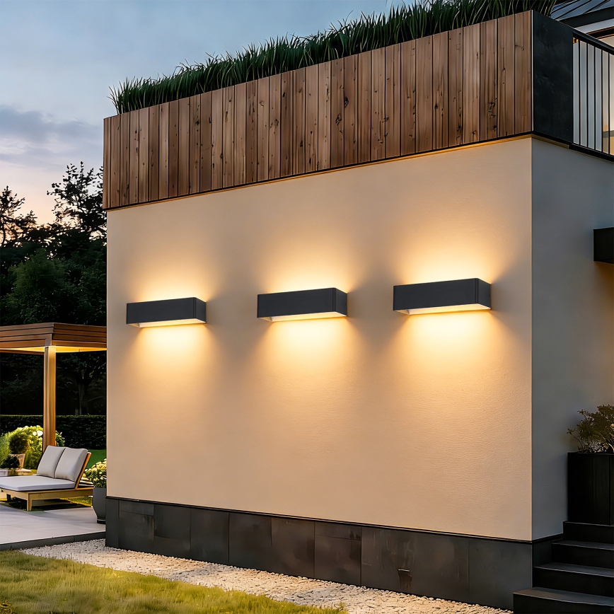 Brilagi - LED udendørs væglampe DONNANI LED/12W/230V 30 cm sort IP44