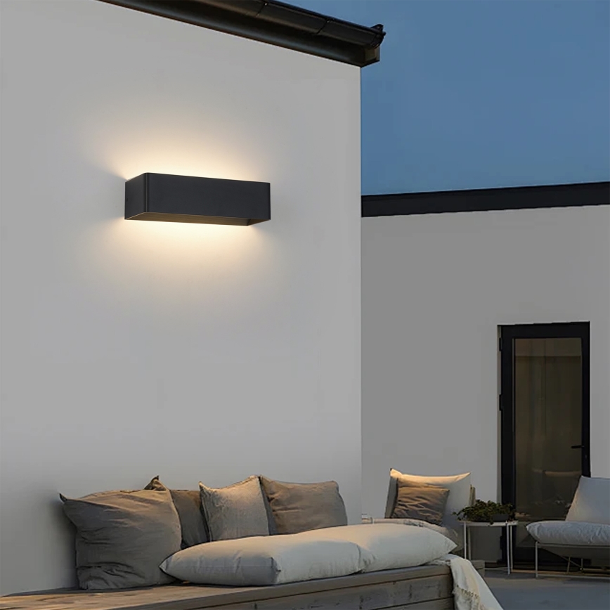 Brilagi - LED udendørs væglampe DONNANI LED/12W/230V 30 cm sort IP44