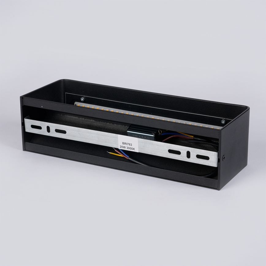 Brilagi - LED udendørs væglampe DONNANI LED/12W/230V 30 cm sort IP44