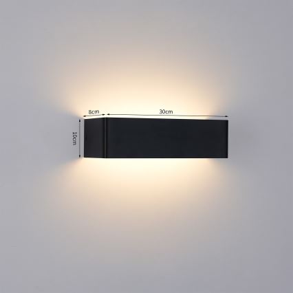Brilagi - LED udendørs væglampe DONNANI LED/12W/230V 30 cm sort IP44