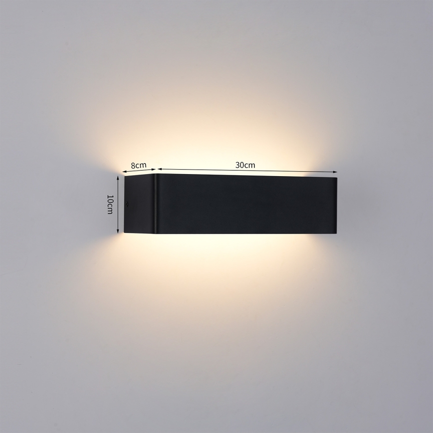 Brilagi - LED udendørs væglampe DONNANI LED/12W/230V 30 cm sort IP44