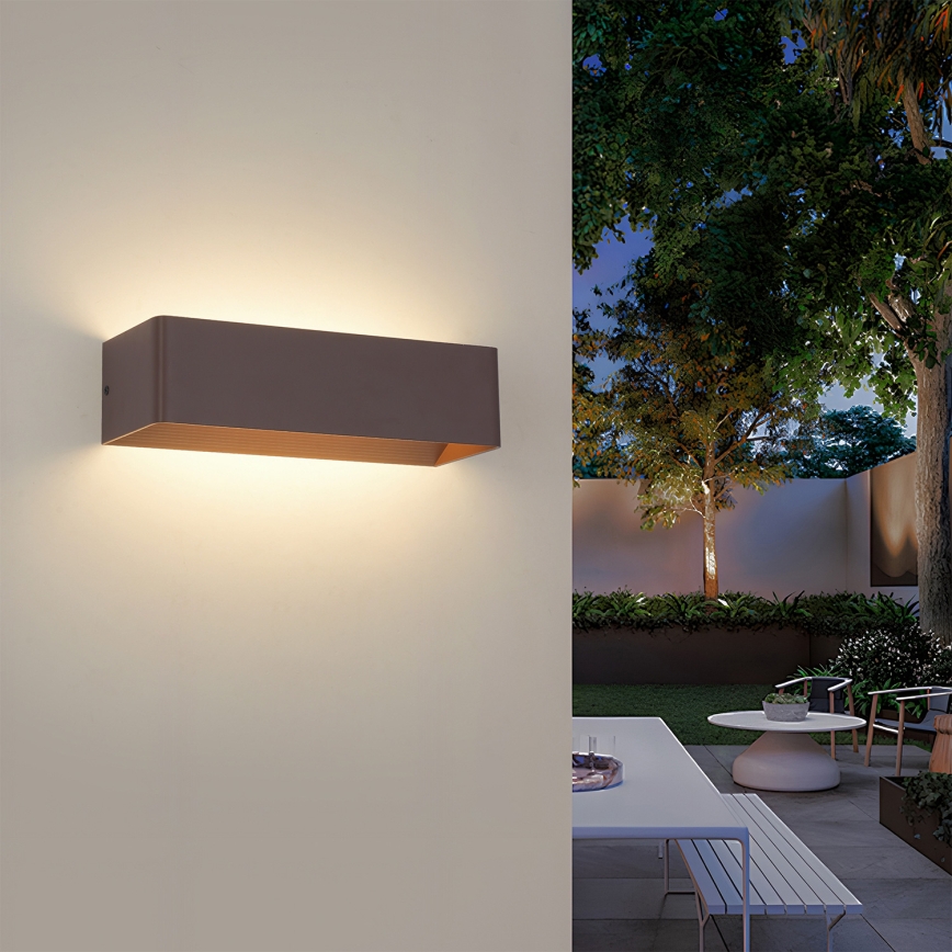 Brilagi - LED udendørs væglampe DONNANI LED/12W/230V brun IP44