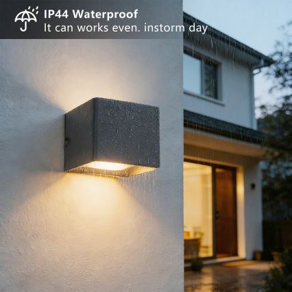 Brilagi - LED udendørs væglampe DONNANI LED/5W/230V 10 cm antracit IP44