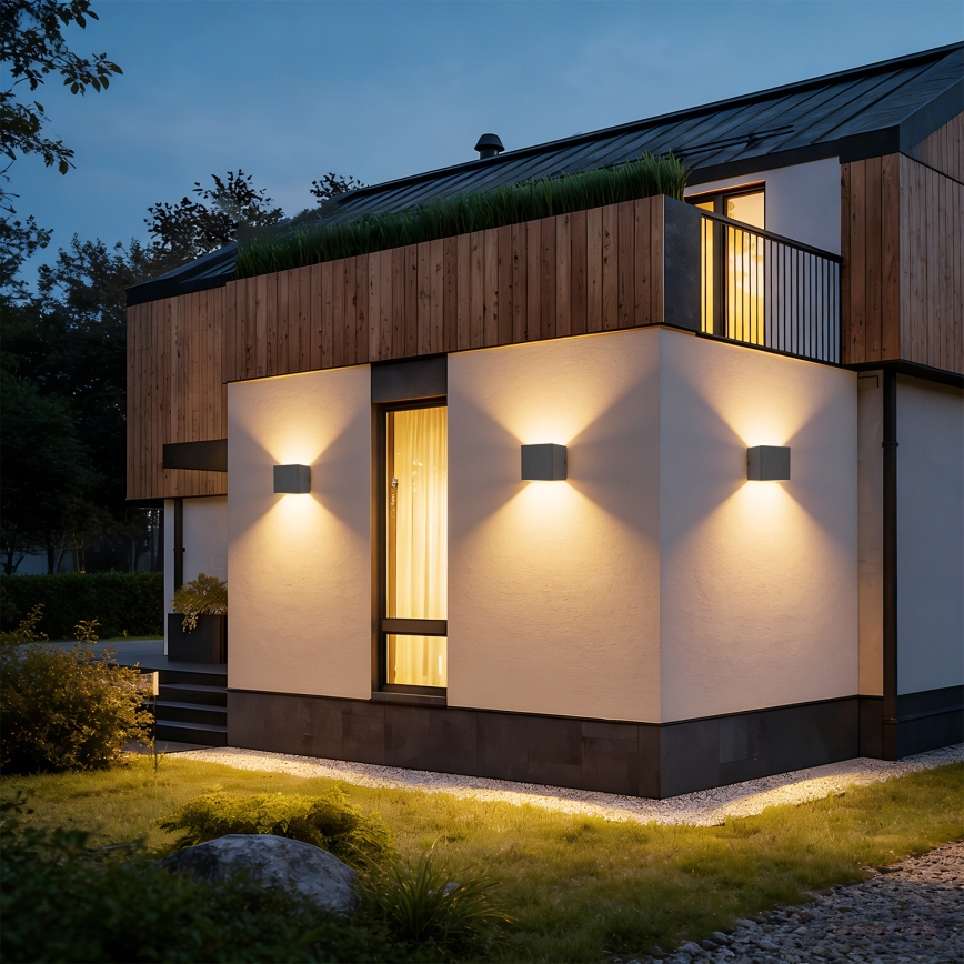 Brilagi - LED udendørs væglampe DONNANI LED/5W/230V 10 cm antracit IP44