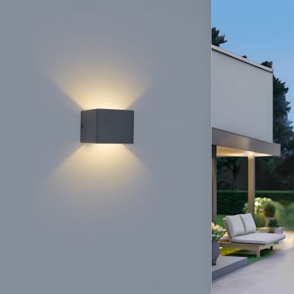 Brilagi - LED udendørs væglampe DONNANI LED/5W/230V 10 cm antracit IP44