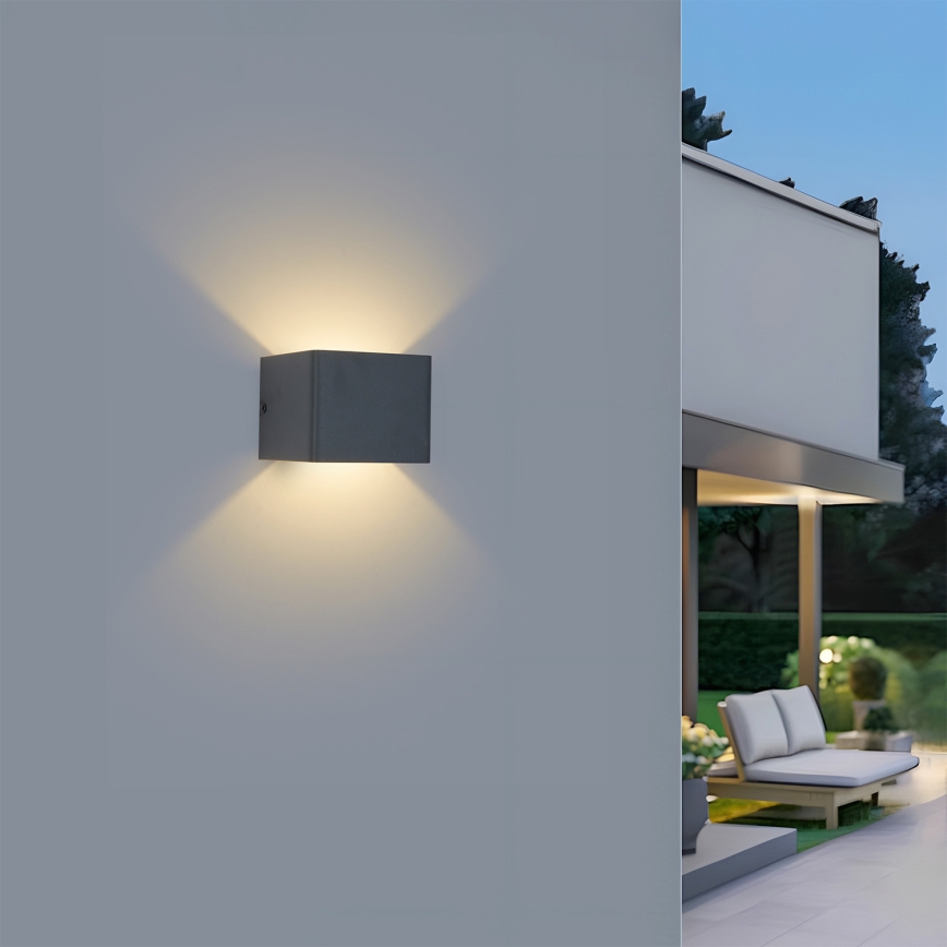 Brilagi - LED udendørs væglampe DONNANI LED/5W/230V 10 cm antracit IP44