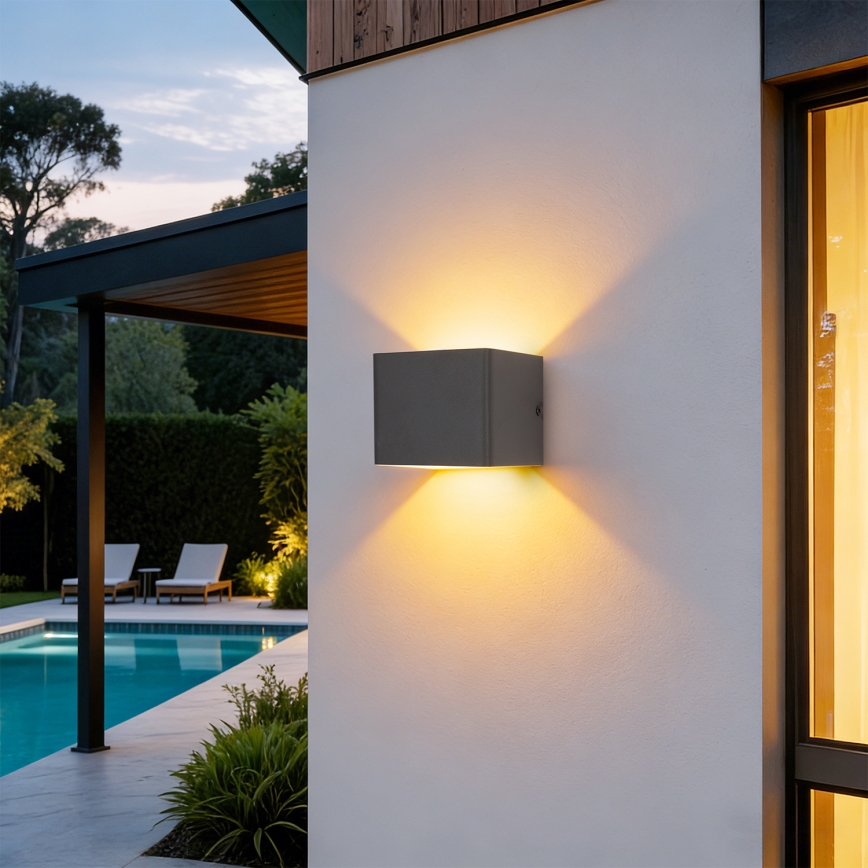 Brilagi - LED udendørs væglampe DONNANI LED/5W/230V 10 cm antracit IP44