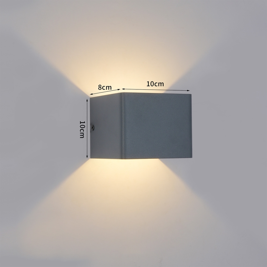 Brilagi - LED udendørs væglampe DONNANI LED/5W/230V 10 cm antracit IP44