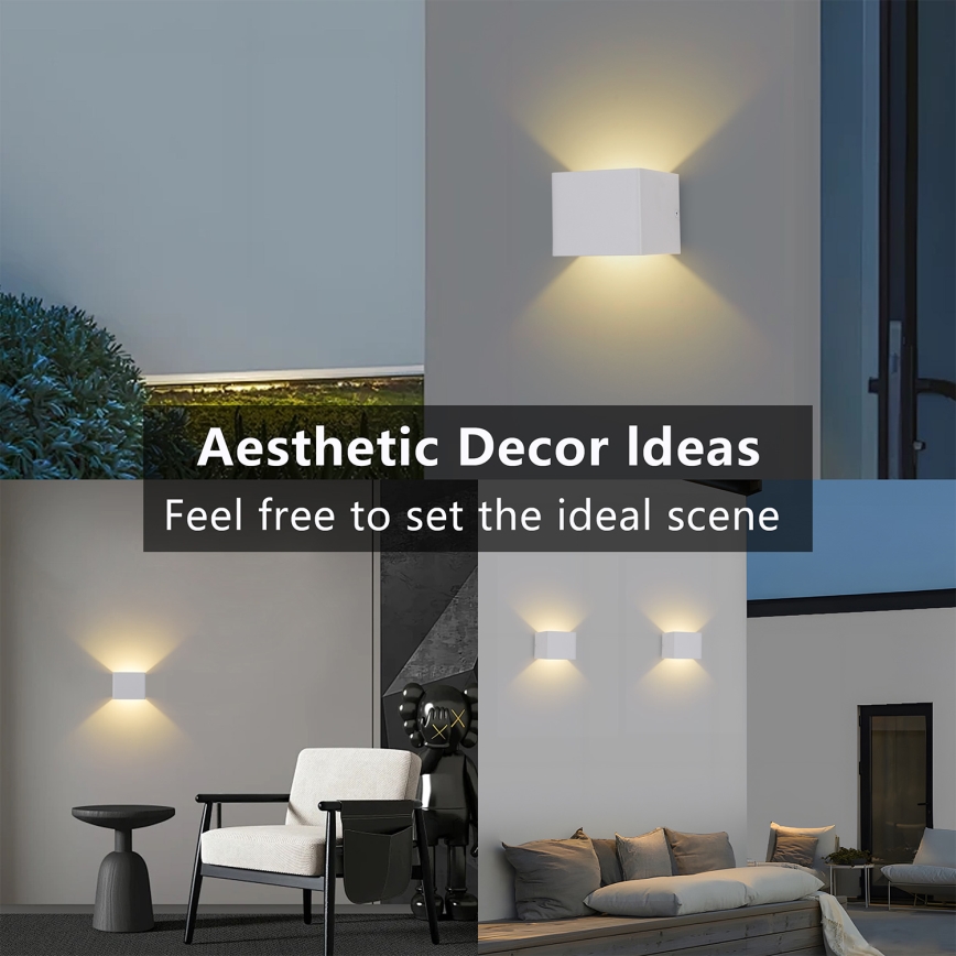 Brilagi - LED udendørs væglampe DONNANI LED/5W/230V 10 cm hvid IP44
