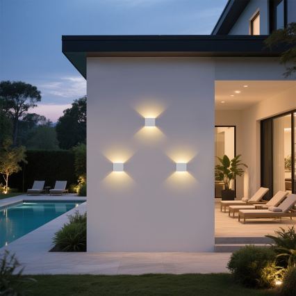 Brilagi - LED udendørs væglampe DONNANI LED/5W/230V 10 cm hvid IP44