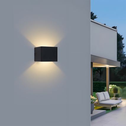 Brilagi - LED udendørs væglampe DONNANI LED/5W/230V 10 cm sort IP44