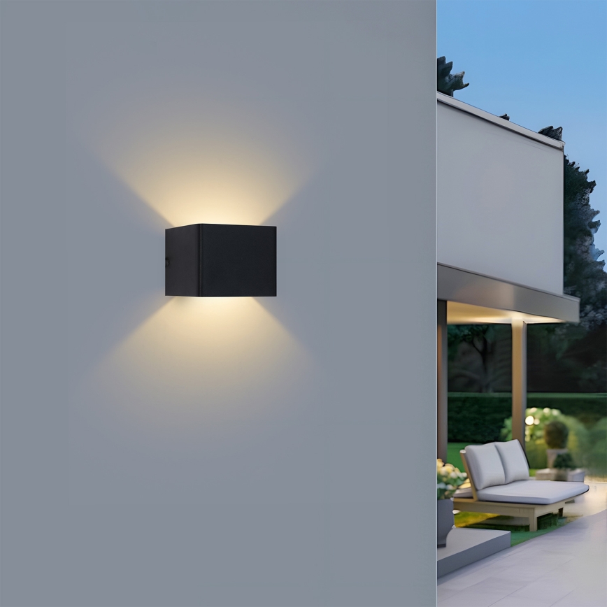 Brilagi - LED udendørs væglampe DONNANI LED/5W/230V 10 cm sort IP44