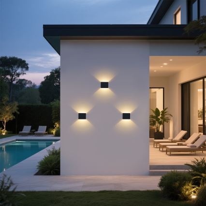 Brilagi - LED udendørs væglampe DONNANI LED/5W/230V 10 cm sort IP44