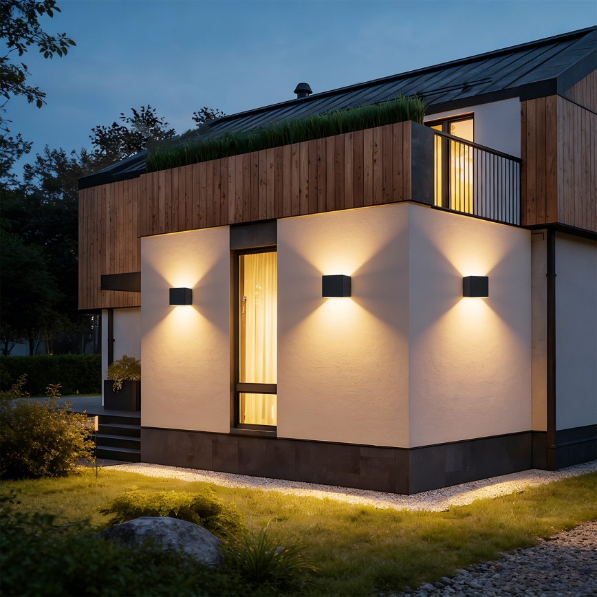 Brilagi - LED udendørs væglampe DONNANI LED/5W/230V 10 cm sort IP44