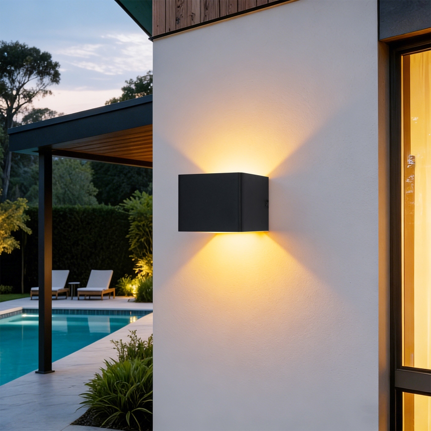 Brilagi - LED udendørs væglampe DONNANI LED/5W/230V 10 cm sort IP44
