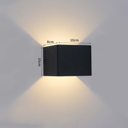 Brilagi - LED udendørs væglampe DONNANI LED/5W/230V 10 cm sort IP44