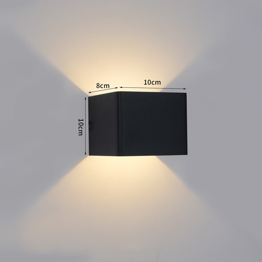 Brilagi - LED udendørs væglampe DONNANI LED/5W/230V 10 cm sort IP44