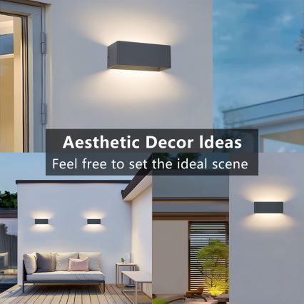 Brilagi - LED udendørs væglampe DONNANI LED/7W/230V 20 cm antracit IP44
