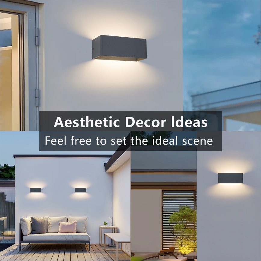 Brilagi - LED udendørs væglampe DONNANI LED/7W/230V 20 cm antracit IP44